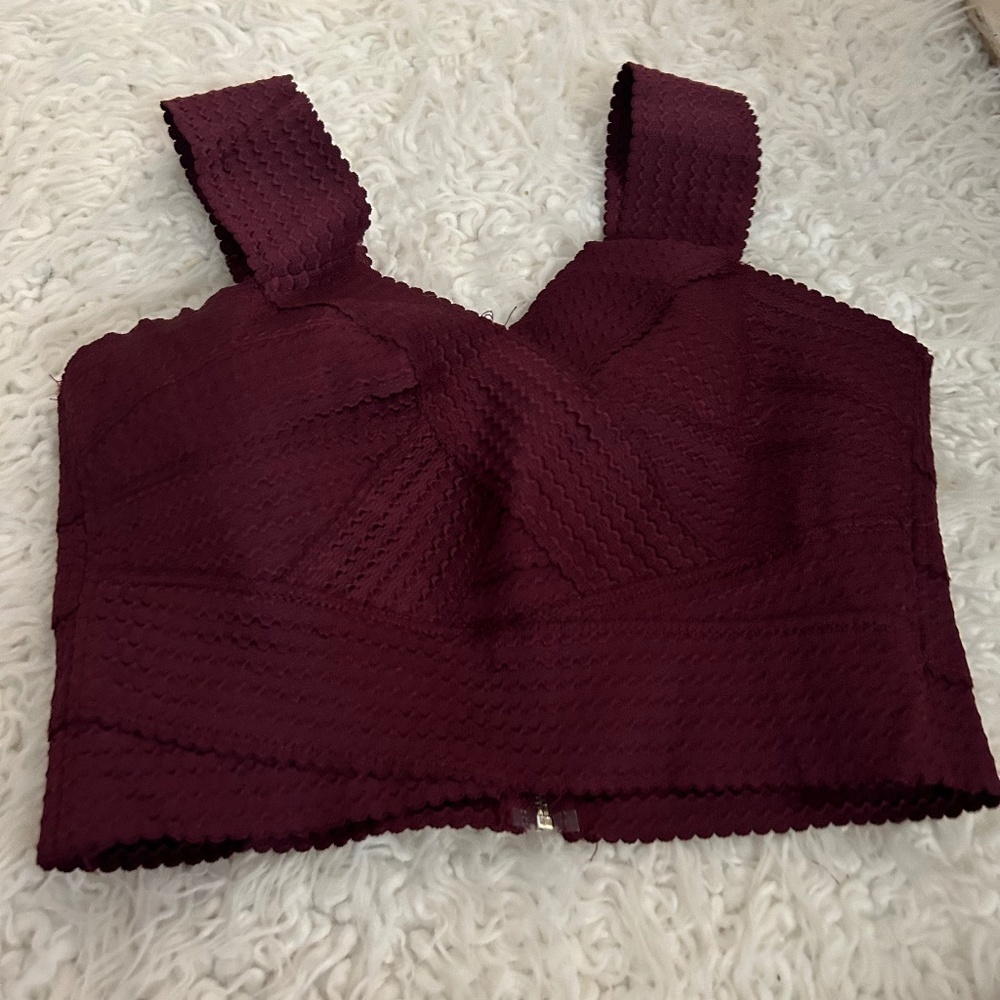 Vintage 90 contempo Criss cross crop top zip backs/m never wore